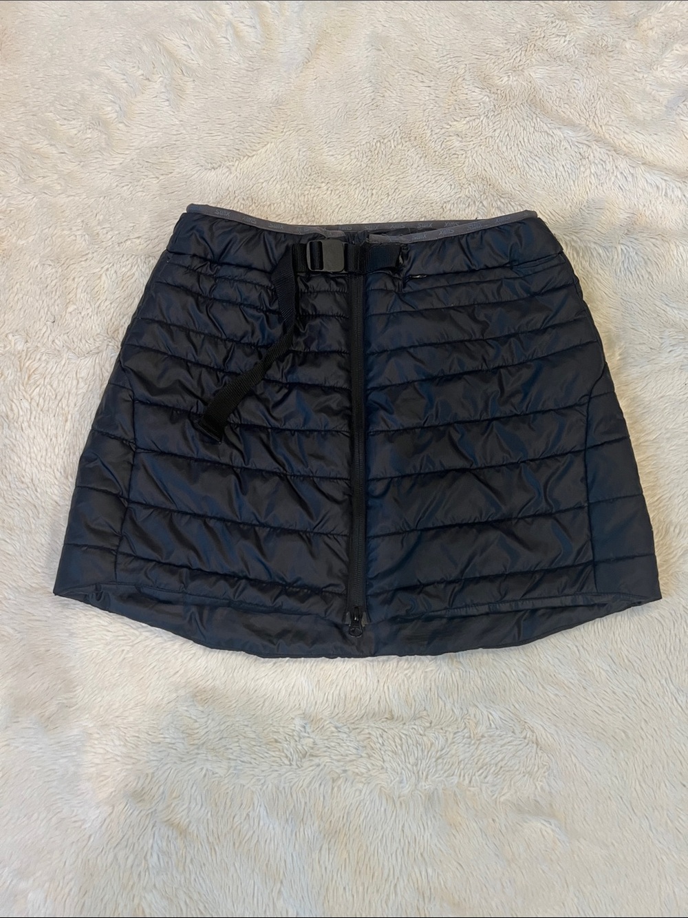 Swix Romsdal Black Quilted Mini Puffer Ski Skirt XS
